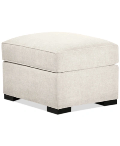 Furniture Radley 32" Fabric Ottoman, Created For Macy's In Heavenly Oyster White