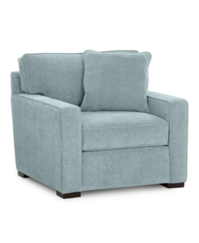 Furniture Radley 38" Fabric Armchair, Created For Macy's In Heavenly Robinsegg Blue