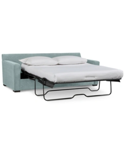 Furniture Radley 86" Fabric Queen Sleeper Sofa Bed, Created For Macy's In Heavenly Robinsegg Blue