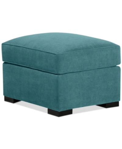 Furniture Radley 32" Fabric Ottoman, Created For Macy's In Heavenly Sapphire Blue