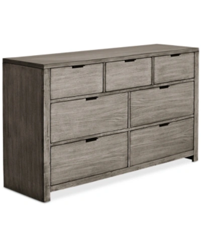 Furniture Tribeca 7 Drawer Dresser, Created For Macy's In Grey