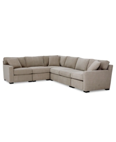 Furniture Radley 5-pc. Fabric Sectional Sofa, Created For Macy's In Heavenly Chrome Beige