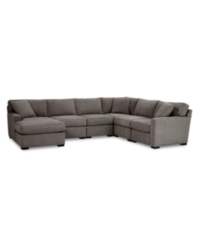Furniture Radley Fabric 6-pc. Chaise Sectional With Corner, Created For Macy's In Heavenly Mocha Grey