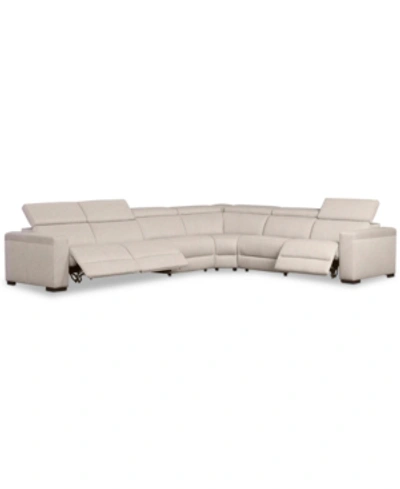 Furniture Nevio 157" 6-pc. Fabric "l" Shaped Sectional Sofa, Created For Macy's In Mika Beige