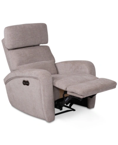 Furniture Stellarae Fabric Power Recliner With Usb, Created For Macy's In Charcoal