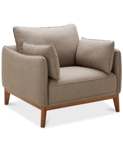 Furniture Jollene 39" Fabric Armchair, Created For Macy's In Slate Grey