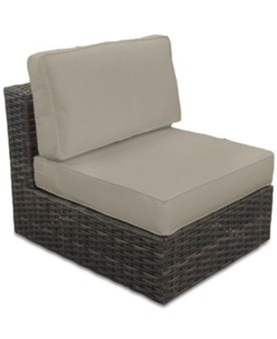 Furniture Closeout! Viewport Outdoor Armless Unit With Sunbrella Cushion, Created For Macy's In Spectrum Dove