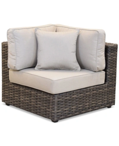 Furniture Closeout! Viewport Outdoor Corner Unit With Sunbrella Cushion, Created For Macy's In Spectrum Dove