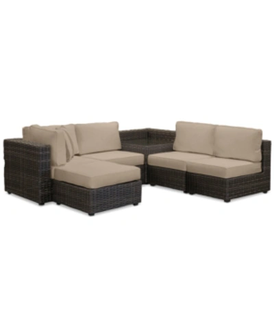 Furniture Viewport Outdoor 6-pc. Modular Seating Set (2 Corner Units, 2 Armless Units, 1 Corner Table And 1 Ot In Cast Ash