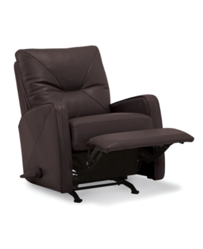 Furniture Finchley Leather Rocker Recliner In Cafe Brown