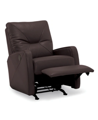 Furniture Finchley Leather Power Rocker Recliner In Cafe Brown