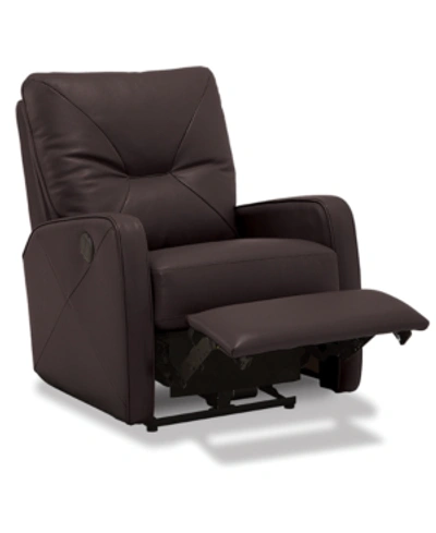 Furniture Finchley Leather Power Wallhugger Recliner In Cafe Brown