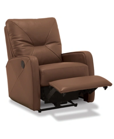 Furniture Finchley Leather Power Wallhugger Recliner In Biscotti (special Order)