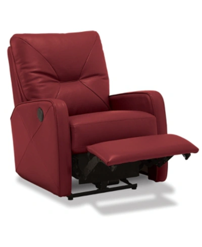 Furniture Finchley Leather Power Wallhugger Recliner In Cherry (special Order)