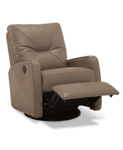 Furniture Finchley Leather Power Swivel Glider Recliner In Dune (special Order)