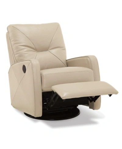 Furniture Finchley Leather Power Swivel Glider Recliner In Lace (special Order)
