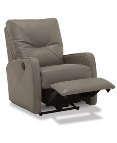 Furniture Finchley Leather Power Wallhugger Recliner In Pewter (special Order)