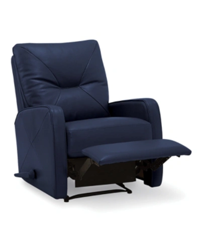 Furniture Finchley Leather Wallhugger Recliner In Sapphire (special Order)