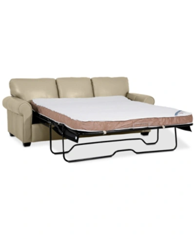 Furniture Orid 84" Queen Leather Roll Arm Sleeper, Created For Macy's In Lace (special Order)