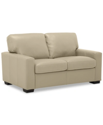 Furniture Ennia 59" Leather Loveseat, Created For Macy's In Lace (special Order)