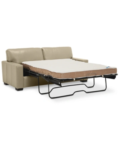 Furniture Ennia 75" Leather Full Sleeper, Created For Macy's In Lace (special Order)