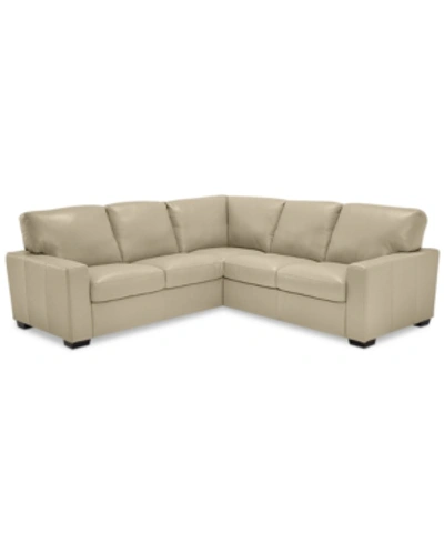 Furniture Ennia 2-pc. Leather Sectional Sofa, Created For Macy's In Lace (special Order)