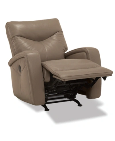 Furniture Erith Leather Power Rocker Recliner In Dune (special Order)