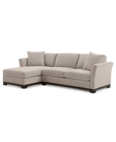 Furniture Elliot Ii 107" 2-pc. Fabric Chaise Sectional Apartment Sofa, Created For Macy's In Merit Dove Beige
