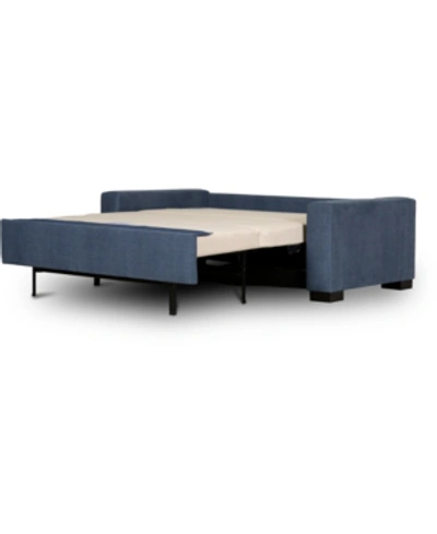 Furniture Alaina Ii 77" Fabric Queen Sleeper Sofa Bed, Created For Macy's In Denim