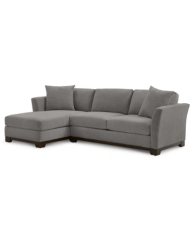 Furniture Elliot Ii 107" 2-pc. Fabric Chaise Sectional Apartment Sofa, Created For Macy's In Merit Greystone Grey