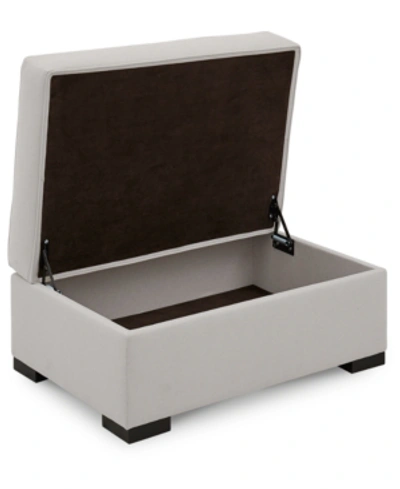Furniture Astra 36" Fabric Chair Bed Storage Ottoman, Created For Macy's In Dawson Oatmeal Grey