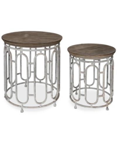 Furniture Allyson Side Table (set Of 2) In Grey