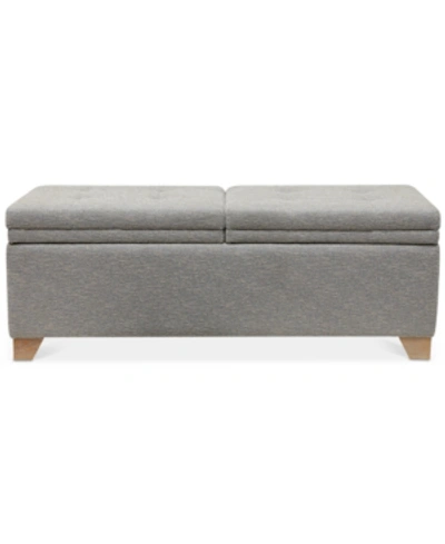 Furniture August Storage Bench In Grey