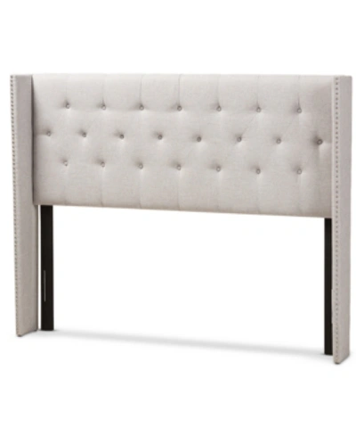 Furniture Julina King Headboard In Greyish Beige