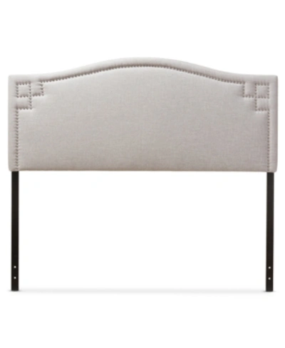 Furniture Aubrey Fabric Upholstered King Size Headboard In Beige