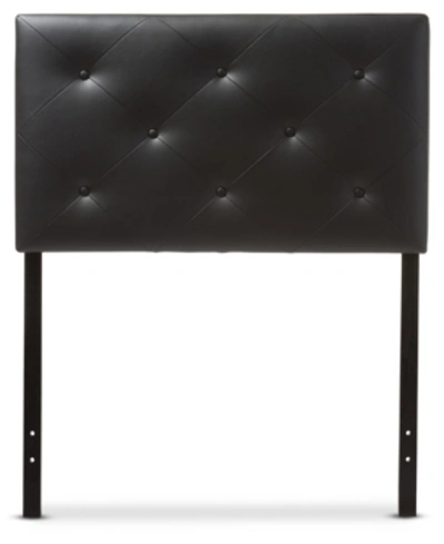Furniture Baltimore Faux Leather Twin Headboard In Black