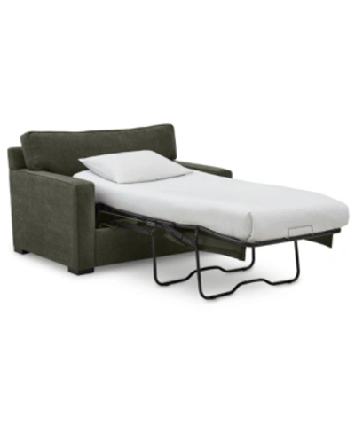 Furniture Radley 54" Fabric Chair Bed, Created For Macy's In Heavenly Olive Green