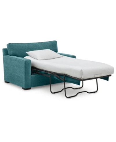 Furniture Radley 54" Fabric Chair Bed, Created For Macy's In Heavenly Saphire Blue
