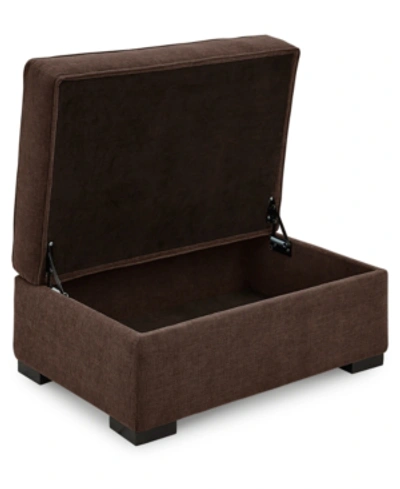 Furniture Radley 36" Fabric Chair Bed Storage Ottoman, Created For Macy's In Heavenly Java Brown