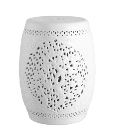 Furniture Tree Garden Stool In White