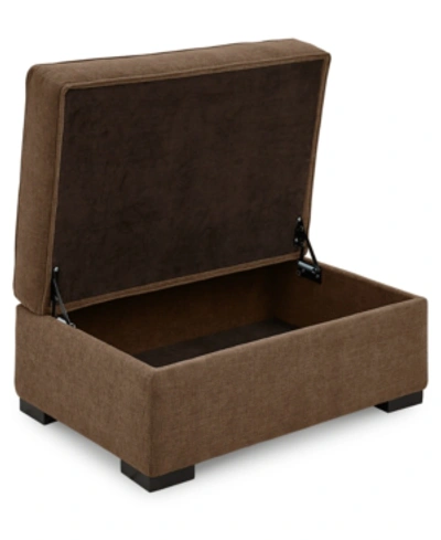 Furniture Radley 36" Fabric Chair Bed Storage Ottoman, Created For Macy's In Heavenly Cafe Brown