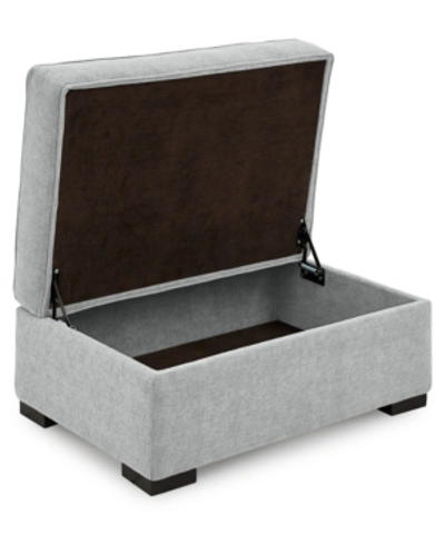 Furniture Radley 36" Fabric Chair Bed Storage Ottoman, Created For Macy's In Heavenly Cinder Grey