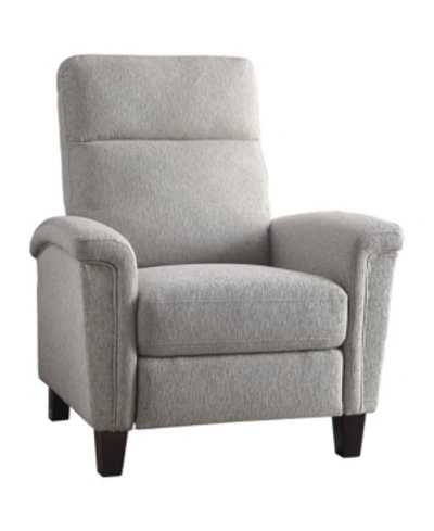 Furniture Selles Pull Back Recliner In Gray