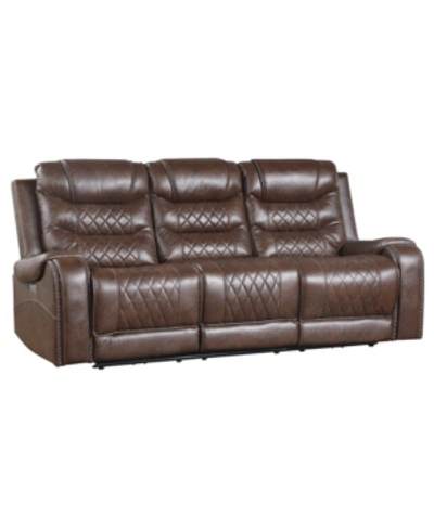 Furniture Bailey Power Recliner Sofa In Brown