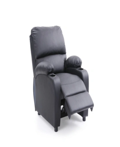 Furniture Recliner With 2-cup Holders In Black