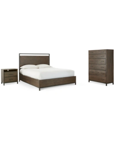 Furniture Gatlin 3-pc. Brown Bedroom Set, (full Storage Bed, Nightstand & Chest), Created For Macy's