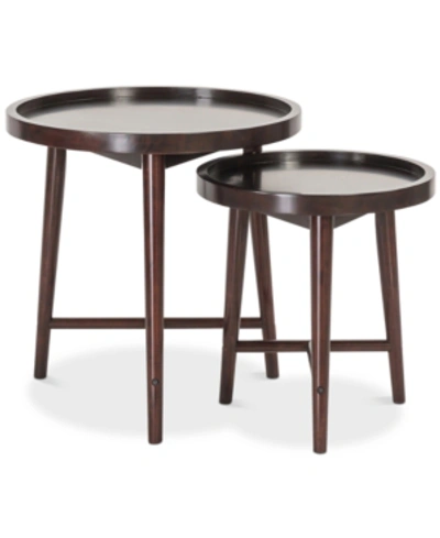 Furniture Eliseo Nesting Tables (set Of 2) In Ebony