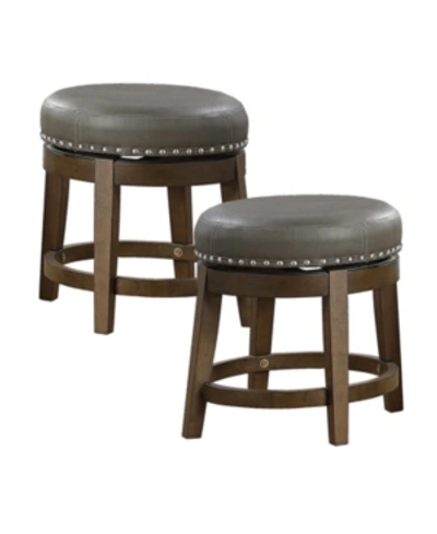 Furniture Chromis 18" Stool (set Of 2) In Gray