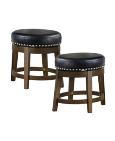 Furniture Chromis 18" Stool (set Of 2) In Black