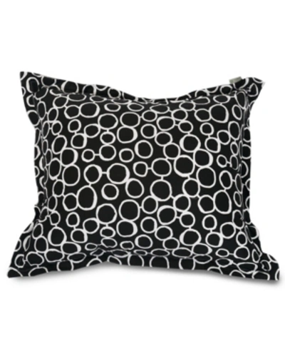 Majestic Home Goods Fusion Comfortable Soft Floor Pillow Extra Large 54" X 22" In Black
